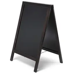 Kundenstopper Holz außen für Gastro, schwarz/schwarzbraun, 55x85, Kundenstopper Tafel Restaurant Bistro Cafe Gastronomie