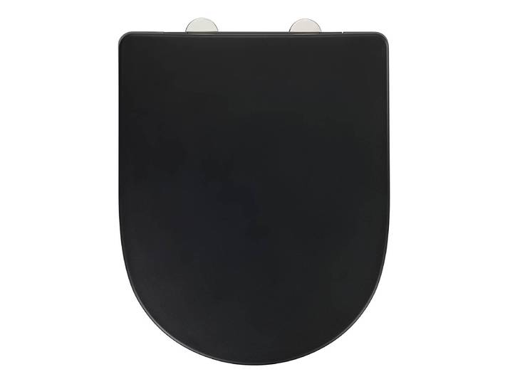 WC-Sitz Exclusive Nr. 3 WC-Sitz: Duroplast Befestigung: Edelstahl rostfrei Schwarz/Schwarz 37 x 45cm