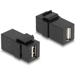 Delock Keystonemodul USB 2.0 A Buchse zu USB 2.0 A Buchse SW