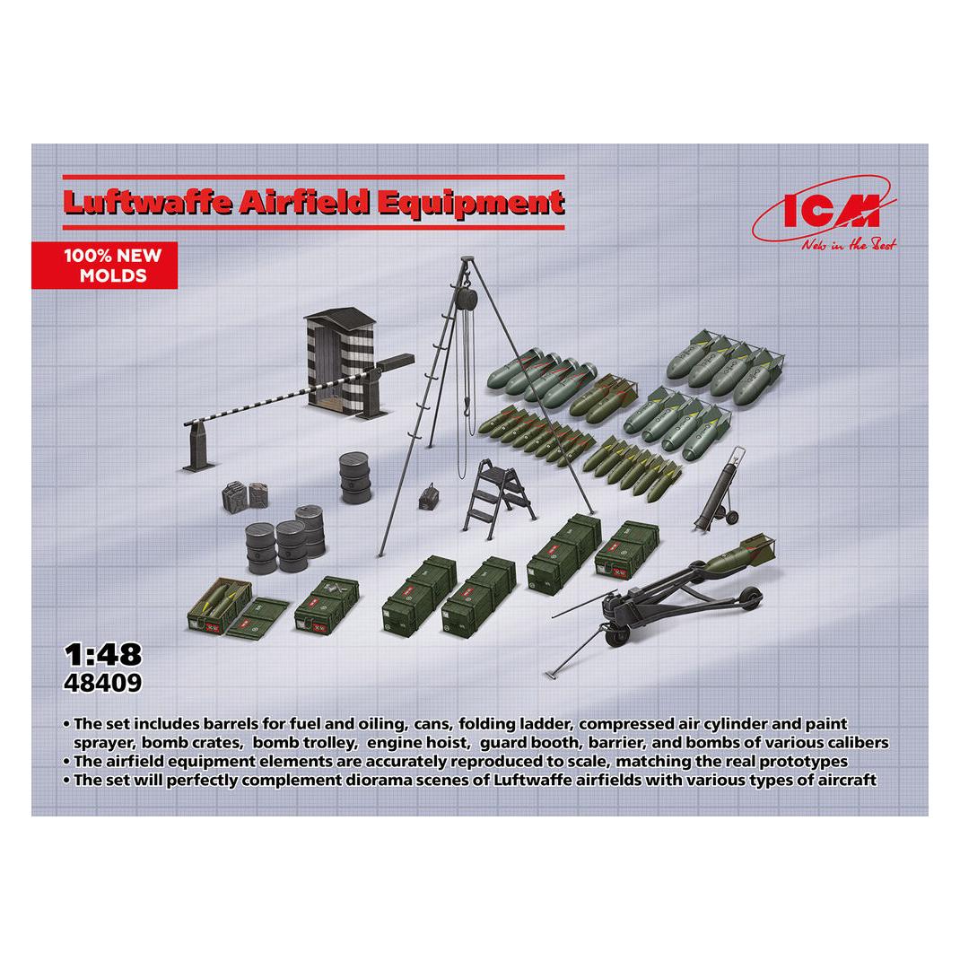 ICM LW Airfield Equipment (100% new molds) (48409)
