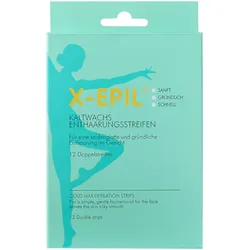 X-EPIL Kaltwachsstreifen f.d.Gesicht 12 St