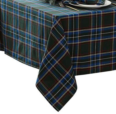 Threadmade Stowe Tartan Holiday Plaid Tablecloth