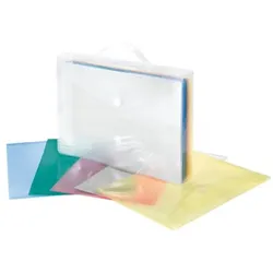 Foldersys Aktentasche mit Dokumententaschen A4 quer transparent, 35.4x5x25.2 cm