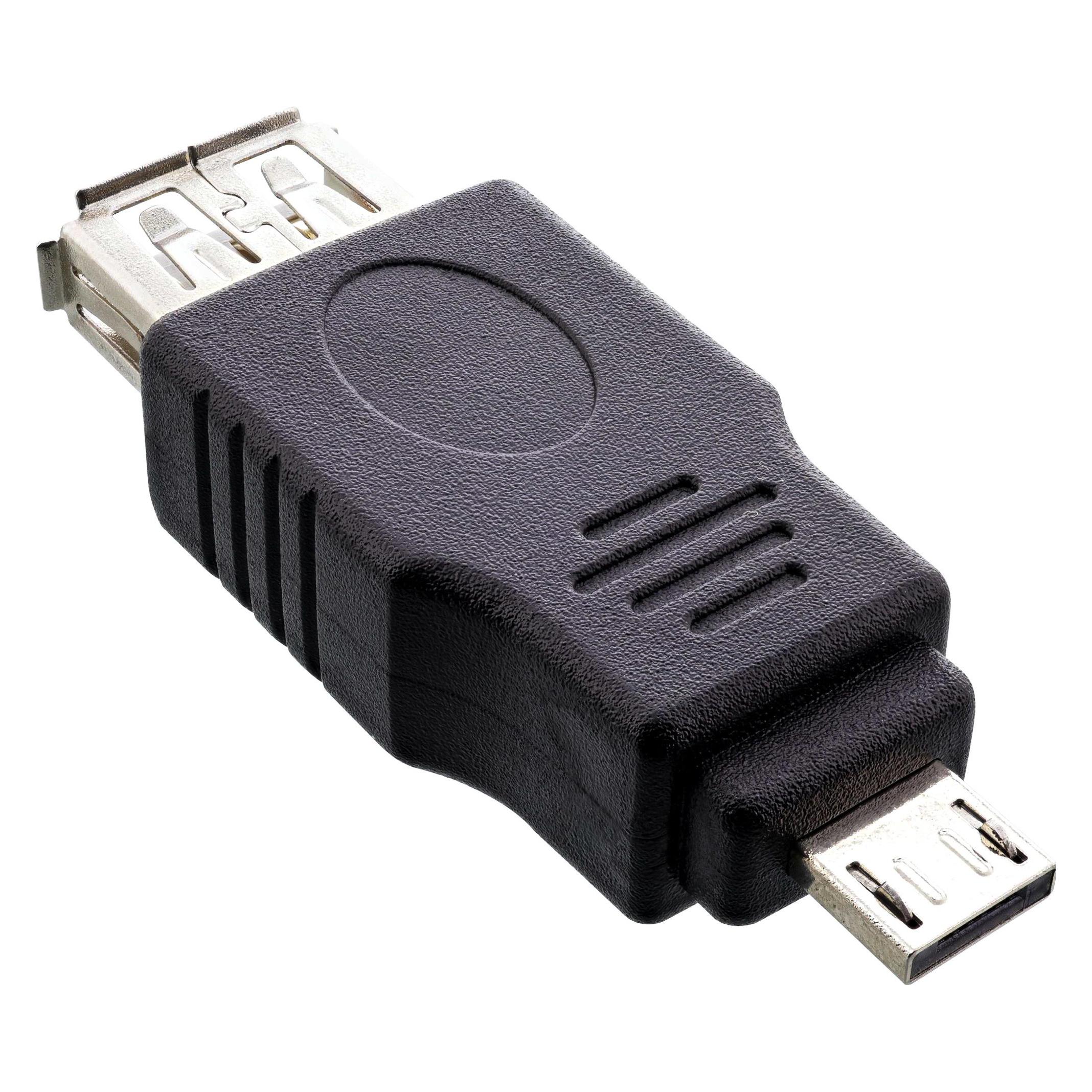 InLine Micro-USB Adapter Micro-A Stecker an USB-A Buchse (USB-A) (31600)