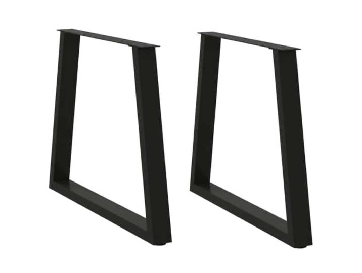 HGDFWRQW 2er Set Tischbeine V-Form 70x73cm Metall Tischkufen Schwarz Ideal für Esszimmer und Arbeitszimmer: Höhenverstellbare Füße schützen Böden und sorgen für wackelfreien Stand.