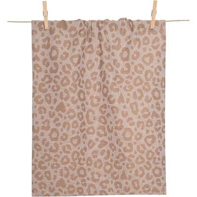 Geschirrtuch PAD "LEO", beige, Baumwolle, Geschirrtücher, Geschirrtuch, Angesagter Leo-Look, hochwertige Jacquard-Webung
