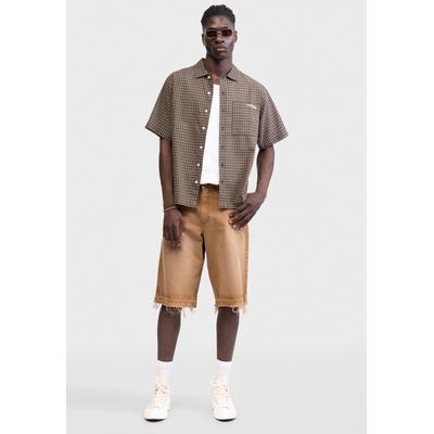 Langarmhemd REDEFINED REBEL "Redefined Rebel Shirt RRArden Shirt BOXY FIT", Herren, Gr. XL, Normalgrößen, braun (turkish coffee), Web, 100% Baumwolle, Hemden