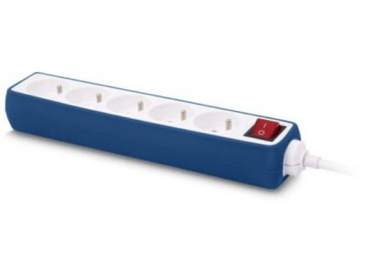 Essentielb - Multiprise Silicone Bleu 5 Prises - 16a