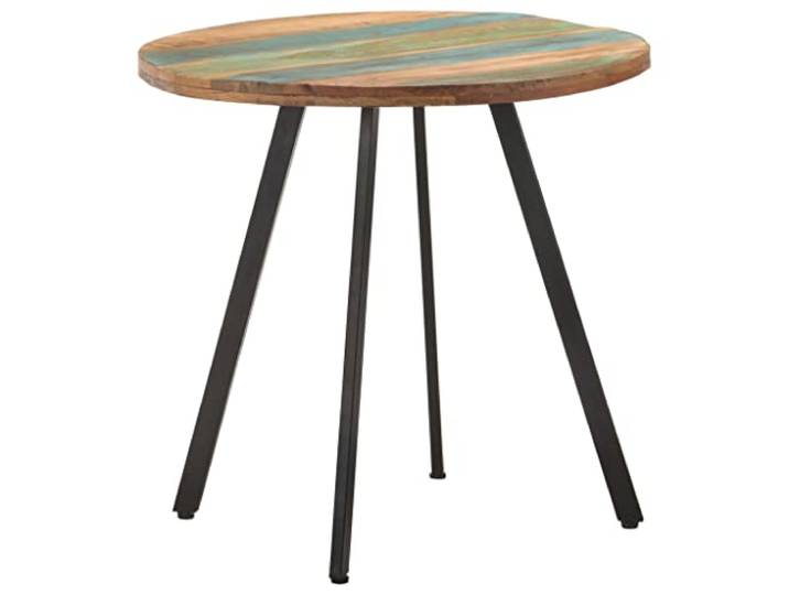 vidaXL Esstisch Industriestil Handgefertigt Küchentisch Esszimmertisch Speisetisch Tisch Esszimmer Küche Rund 80cm Recyceltes Massivholz