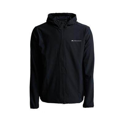 Langmantel MONTERRAIN "Monterrain FORM WOVEN RUNNING JACKET", Herren, Gr. XL, schwarz, 92% Polyester, 8% Elasthan, Mäntel