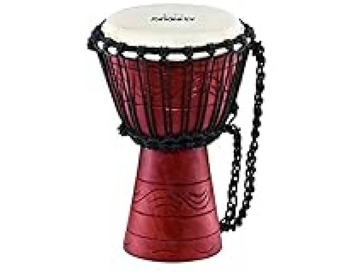 Nino Percussion Water Rhythm Djembe – Instrument de Musique de Taille Moyenne pour Enfants à partir de 3 ans – Diamètre de 7 pouces – Acajou, Naturel (NINO-ADJ2-XS)