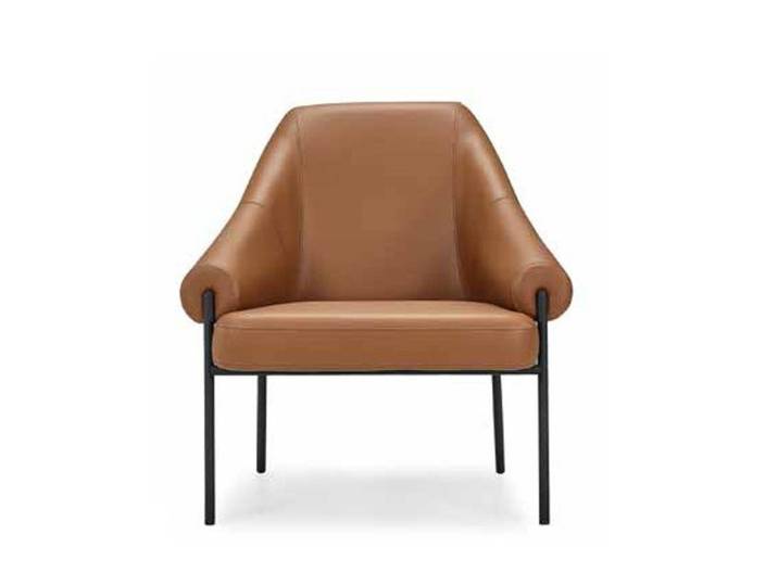 Xlmoebel Relaxsessel Polstersessel Lounge Sofa für Büro, Hotel und Club in Orange (1-St), Made in Europa