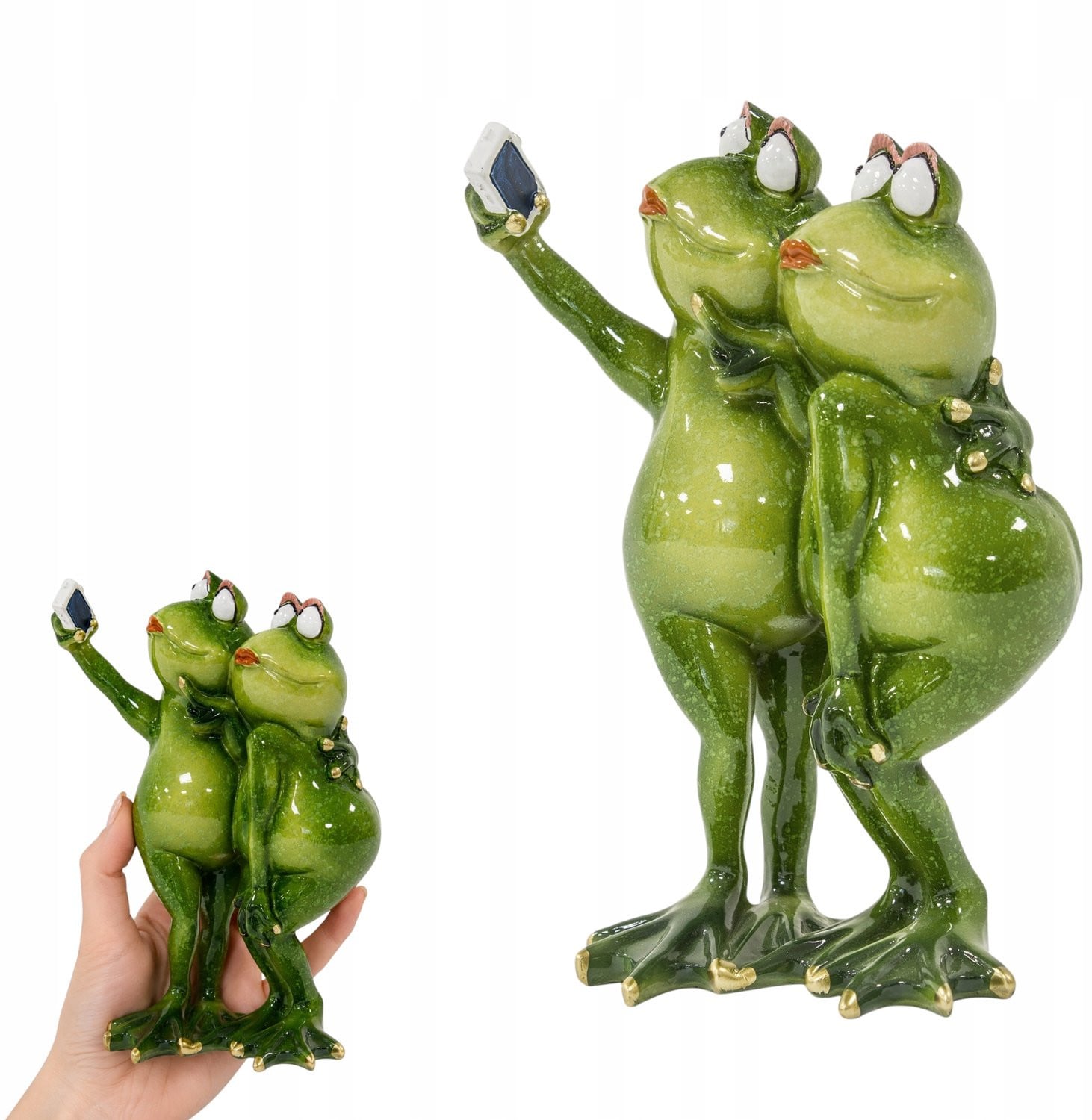 Grappige Kikker Selfie Figuur Decoratie voor op Tafel