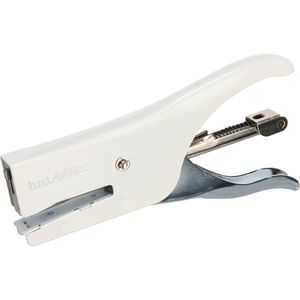 BNT Heftzange 742707, aus Metall, weiß, geschlossene Heftung, Heftleistung bis 10 Blatt