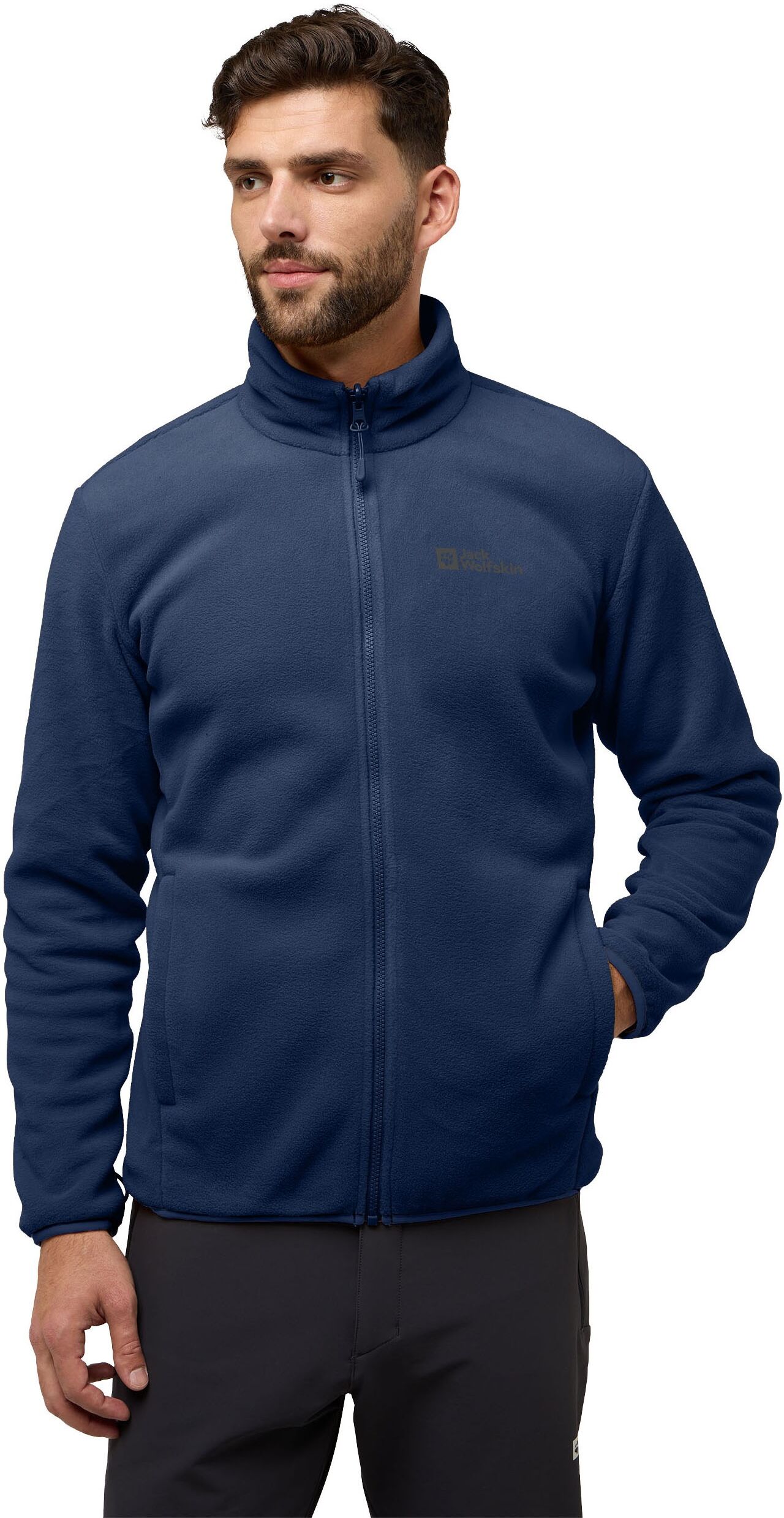 3-in-1-Funktionsjacke JACK WOLFSKIN "ALTENBERG 3IN1", Herren, Gr. S, blau (midnight sky), Obermaterial: 100% Polyester, hoch geschlossener Ausschnitt, mit verstellbarem Klettverschluss, Jacken 3-in-1-Funktionsjacke, mit gefütterter Kapuze, wasserabweisend
