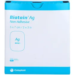 Coloplast, Verbandsmaterial, Biatain Ag Schaumverband nicht-haftend 5x7cm, 5 St VER