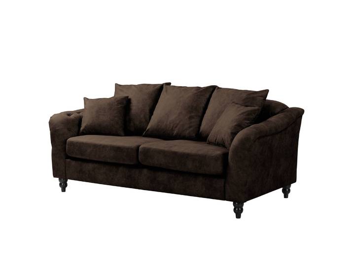 Sofa Lovis 3-Sitzer Rot Microfaser Rica 201 x 90 x 95cm Glamour