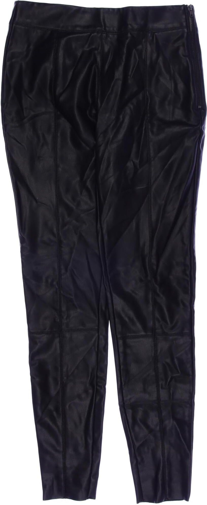 Topshop Damen Stoffhose, Schwarz, Gr. EU 38, Kunstleder - Second Hand