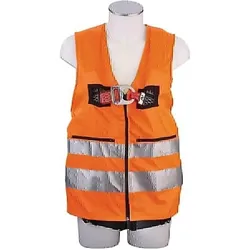 MAS, Warnweste, Warnweste MAS40 Quick EN361 EN20471 2-Punkt,Weste orange f.Gr.44-54 (44, 46, 48, 50, 52, 54)