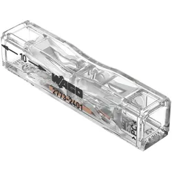 Wago 2773-2401 Durchgangsverbinder zum Stecken,für ein- und mehrdrähtige Leiter,max. 4 mm2,transparent 27732401  - 100 Stück
