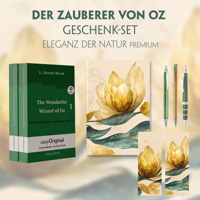 Der Zauberer von Oz Geschenkset - 2 Bücher (mit Audio-Online) + Eleganz der Natur Schreibset Premium, Set von L. Frank Baum, EasyOriginal Verlag,