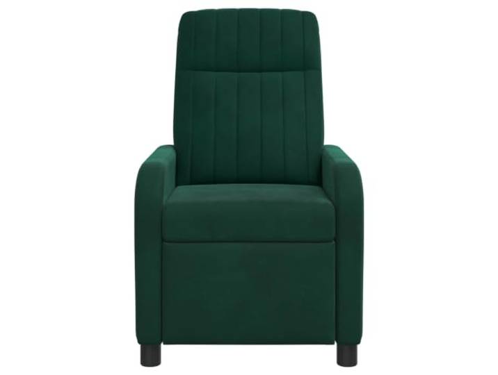 Sessel Recliner Dunkelgrün Velour verstellbar 115-160 Grad Verstellbarer Winkel, Samtbezug, Metallrahmen, flache Armlehnen, einfache Montage