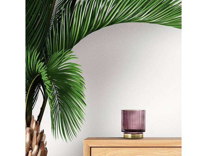 Bougeoir Bompey 7 x 8 x 7cm Mauve