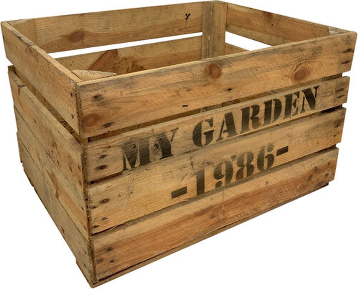 My Garden 1986 Set van twee gebruikte fruitkisten