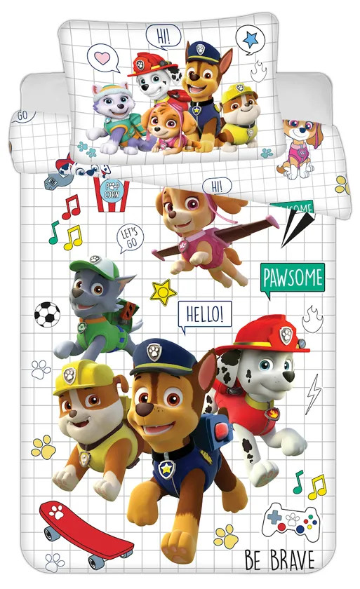 Paw Patrol Peuterdekbedovertrek van katoen - 100 x 135 cm