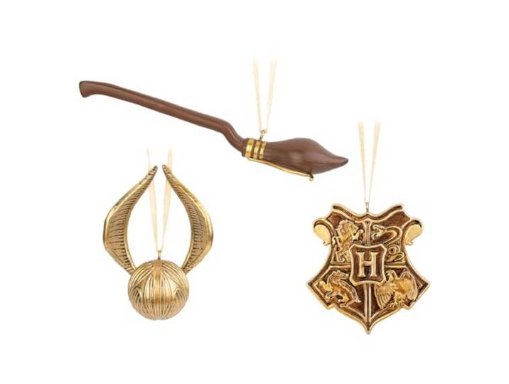Grupo Erik Set de 3 Ornements de Noël Harry Potter Vif d'or Déco Sapin Décorations de Noël à Suspendre Ornements de Sapin\, Cadeau Fan\, Noël Magique
