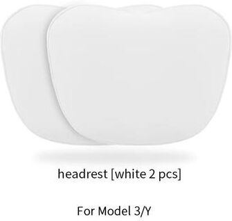 Uplifted Finds Tesla Model 3 Y Flocking Leather Neck Pillow Memory Headrest Lumbar Support white B