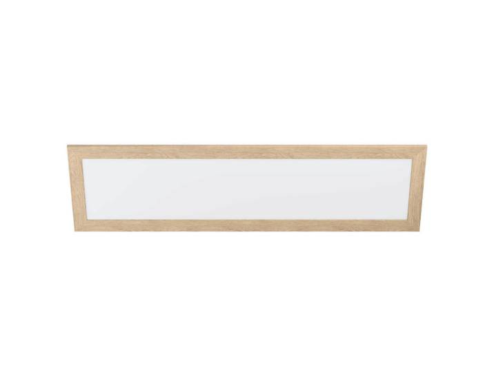 Eglo Led-Paneel Poglionasso, Weiß, Eichefarben, Holz, Metall, Kunststoff, länglich, 34.5x5.5x124.5 cm, Lampen & Leuchten, LED Beleuchtung, LED-Paneele