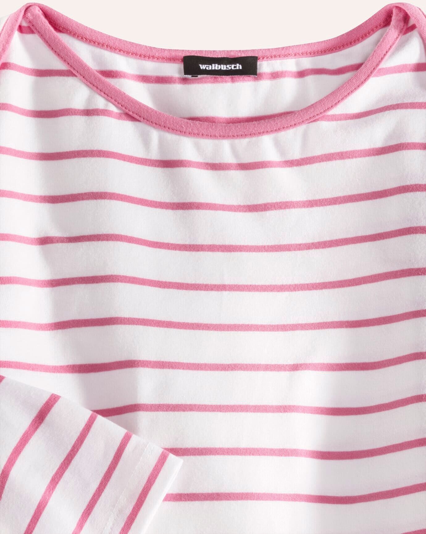 Walbusch Ringelshirt la Ville, , Farbe Weiß, 40, garngefärbter Ringel langlebig Damen