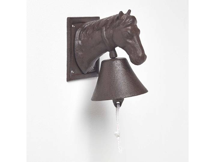 Homescapes Traditionele gietijzeren deurbel paardenhoofd