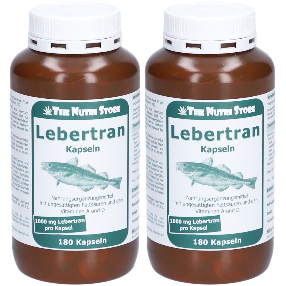 Lebertran 1000 mg Kapseln 2x 2x180 St