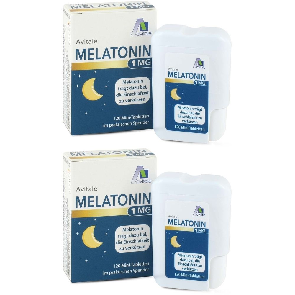 Melatonin 1 mg Mini-Tabletten im Spender 2x 2x120 St Tabletten