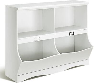 Costway Kids Storage Unit Baby Toy Organizer Children Bookshelf Bookcase-White