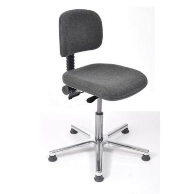 PROREGAL Arbeitsstuhl Arlington, kleiner Rückenlehne, Sitzneigeverstellung, Sitzhöhe 50-69cm, Polstersitze, Aluminium-Fußkreuz, Rollen