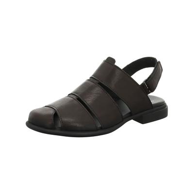 Riemchensandale THINK "Think Sandalen Leder", Damen, Gr. 39, schwarz, Leder, Schuhe Riemchensandale