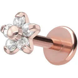 Titan Labret mit Push Fit BLUME MIT 5 KRISTALLEN