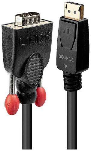LINDY Anschlusskabel DisplayPort Stecker, VGA 9pol. Stecker 1.00 m Schwarz 41941 DisplayPort-Kabel