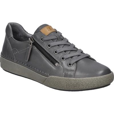 Sneaker JOSEF SEIBEL "Claire 13, graphit", Damen, Gr. 37, grau (graphit), Obermaterial: 100% Rindsleder Leather cow., Schuhe Sneaker