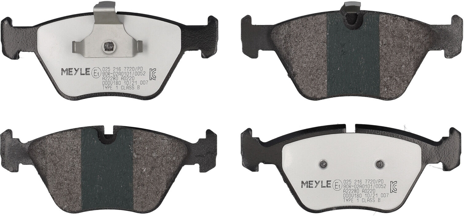 Meyle Bremsbelagsatz, Scheibenbremse -Pd Quality 025 216 7720/pd Vorderachse Für Bmw