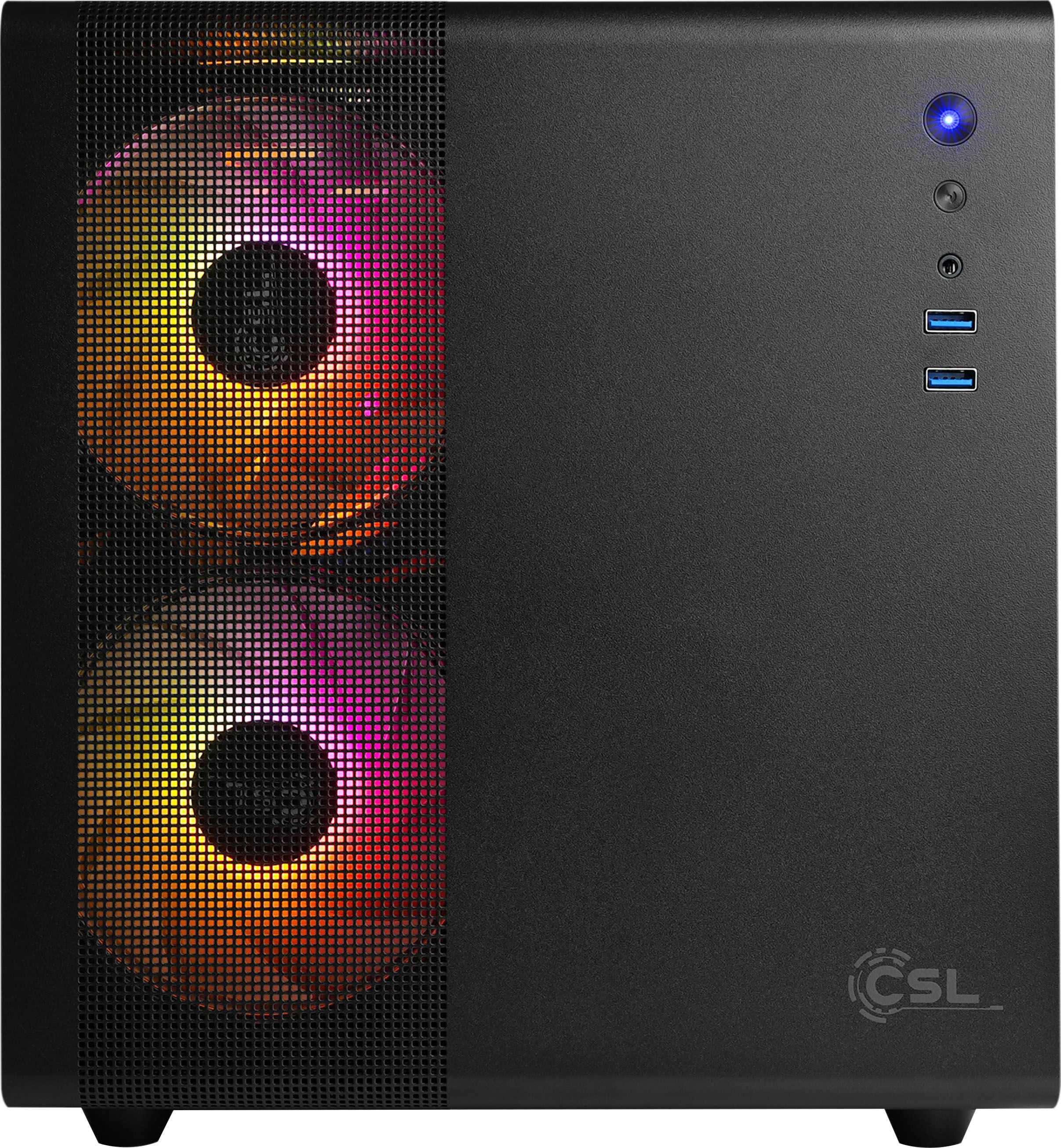 CSL PC "Cube V24177", schwarz, Microsoft Windows 11 Home (64 Bit), 16 GB RAM 500 GB SSD, Desktop-PCs, PC