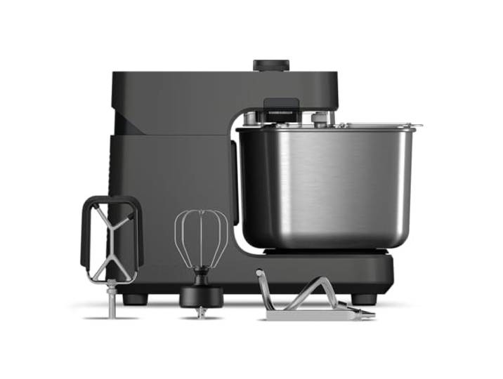 Ooni Halo Pro Profi-Spiralmixer – 7,3L Teigknetmaschine & Knetmaschine (58 Stufen) – Professionelle Teigmaschine mit Zubehör für Pizzateig & Brot – Pizzateigkneter, Anthrazitgrau