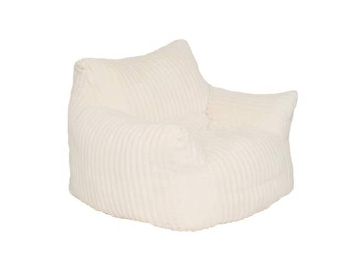 Atmosphera – Muzi XL Sessel in weißem Cord – Groß, modern, Ultra-bequem, weicher, komprimierter Pouf – XXL-Sitzgelegenheit, ideal für Wohnzimmer, Schlafzimmer und Leseecke
