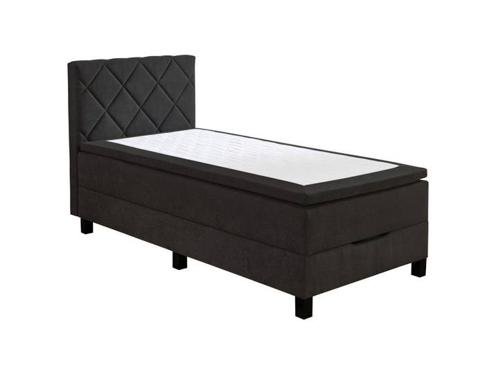 Boxxx Boxspringbett, Schwarz, Kunststoff, H3, 120x200 cm, Oeko-Tex® Standard 100, Bettkasten, gepolstertes Kopfteil, Schlafzimmer, Bett, Einzelbetten