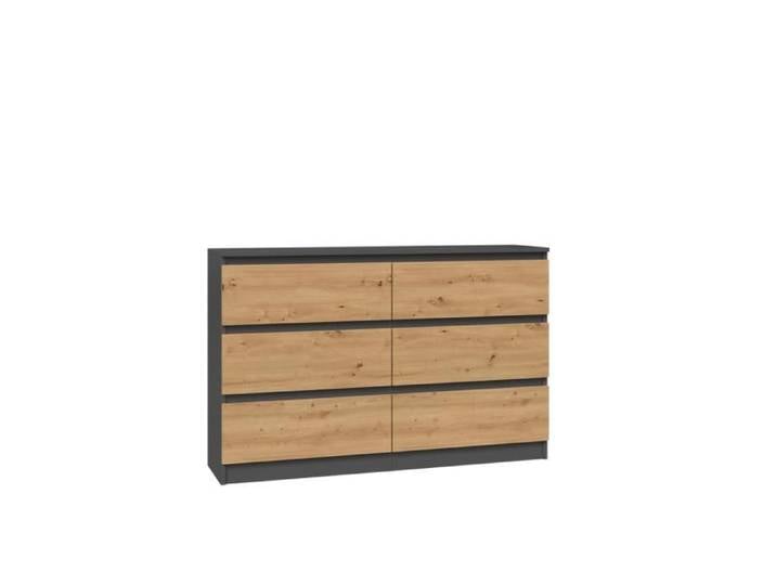COMMODE MALWA M6 120 - ANTHRACITE / CHÊNE ARTISAN