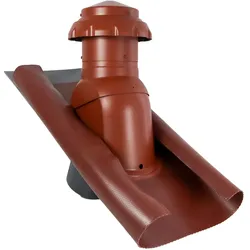 Universal Dachentlüfter Rot DN150 mit Wetterkappe