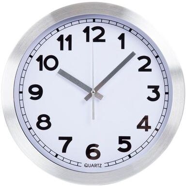 Value Selection 12 Inch Wall Clock Brushed Aluminum Modern Wall Clock With Glass Face 12 Inch Wall Clock Brushed Aluminum Modern Wall Clock With Glass Face